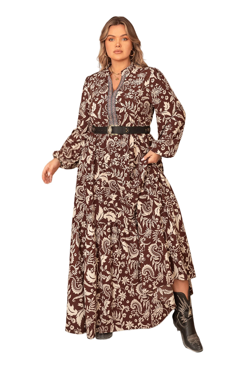 Women's Vacasun Brown Floral Maxi Dress