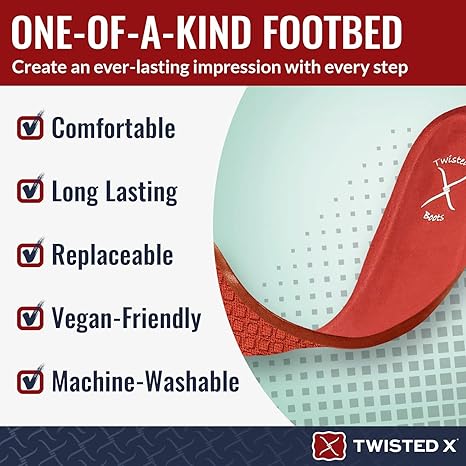 Men's Twisted X Blend 85 Square Toe Boot Footbed Insoles MB85FOOTBDBT - Crazy House Western Wear