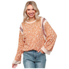 Women's Long Sleeve Color block Sweater HT7184 - Crazy House Western Wear