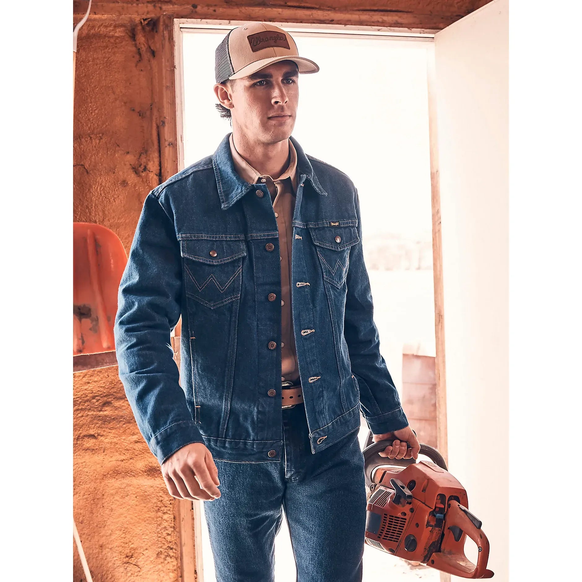 Men's Wrangler Cowboy Cut Unlined Denim Jacket