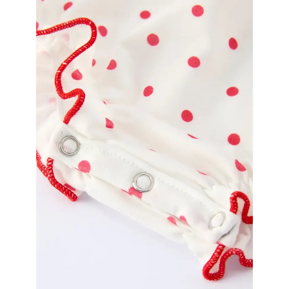 Girl's Valentines Day Polka dot Onesie