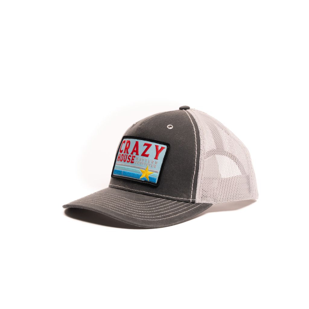 Crazy House Unisex Grey Snapback with Outfitter Patch - Crazy House Western Wear