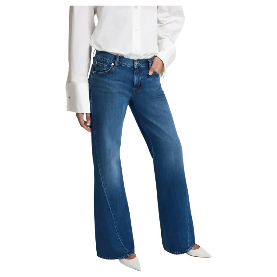 Women's Seven for All Mankind Slim Illusion Twisted Seam Flare Jeans 7U350555 - Crazy House Western Wear