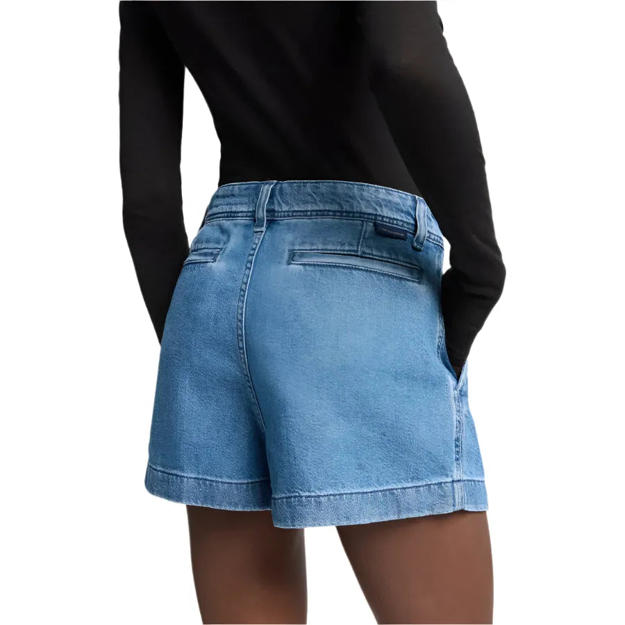 Women's Seven For All Mankind Weightless Denim Pleated Short 7UL20E38-1BB - Crazy House Western Wear