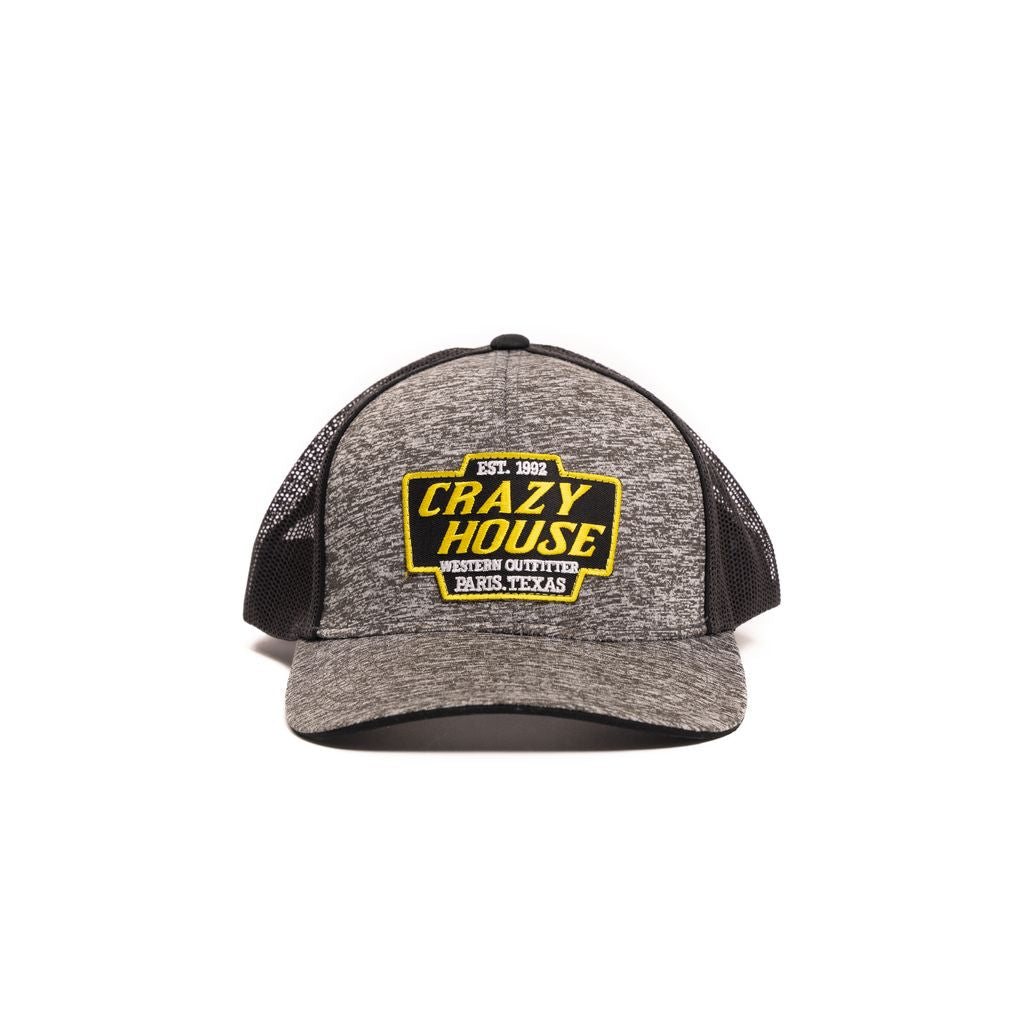 Crazy House Unisex Gray and Black Snapback with Outfitter Patch - Crazy House Western Wear