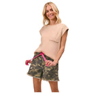 Women's Braided Waist Belt Patch Pockets Camouflage Print IB1683G-04 - Crazy House Western Wear