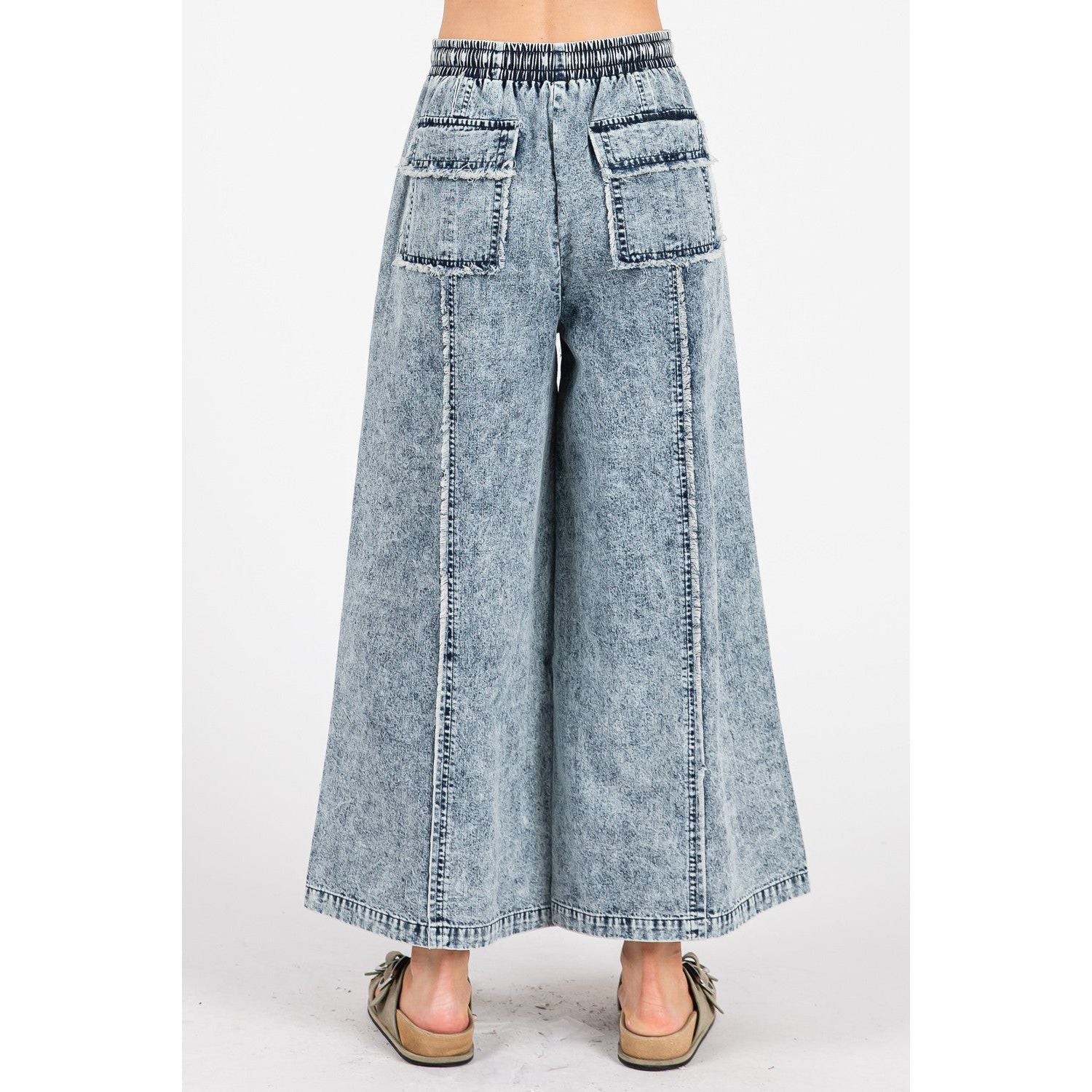 Women's Stonewash Dream Wide Leg Pants SP7867 - Crazy House Western Wear