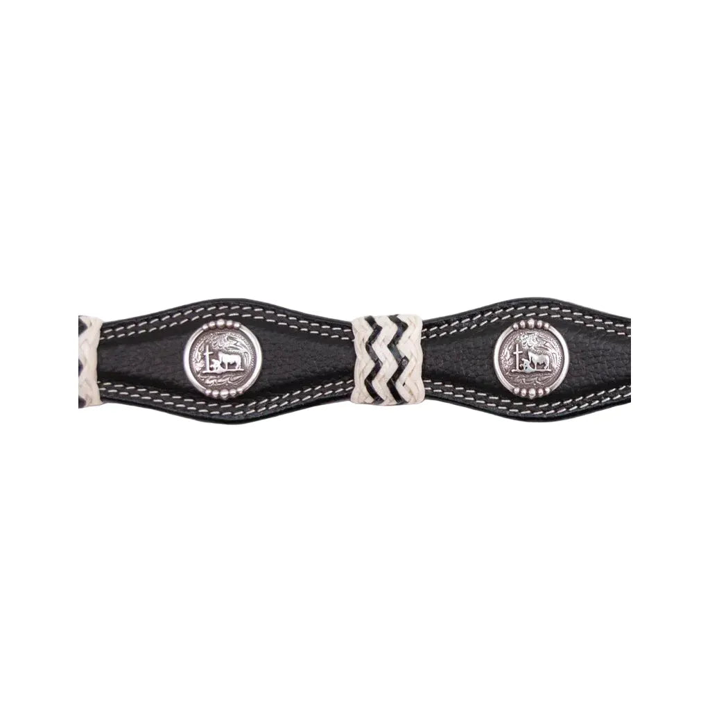 Boy's Cowboy Chrome Black Rawhide Remuda Belt 881