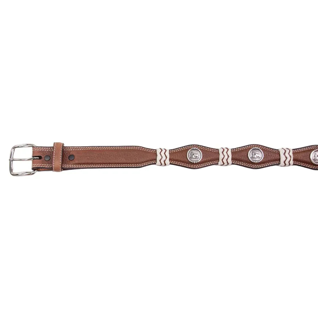 Boy's Cowboy Chrome Brown Rawhide Remuda Belt 885