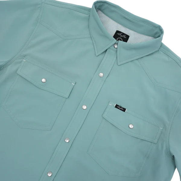 Men's San Jac Short Sleeve Mint Colored Button Up COA-SS-MINT - Crazy House Western Wear