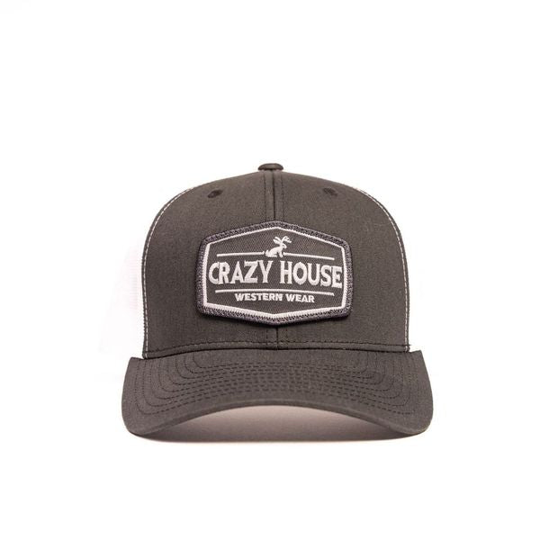 Charcoal Snapback with Jackelope Patch - Crazy House Western Wear
