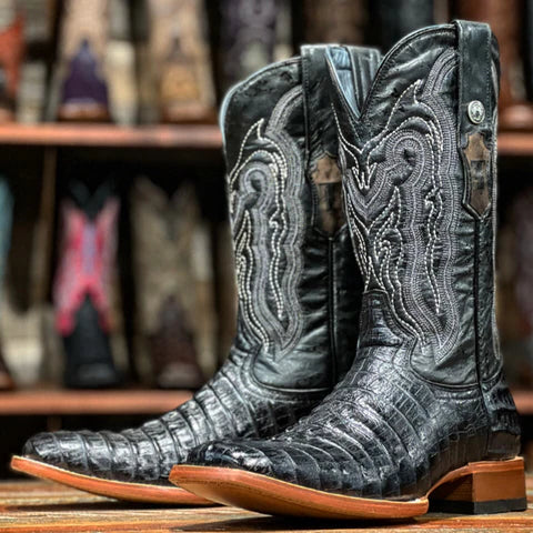 Men's 13" Tanner Mark Caiman Print Boots TM201705 - Crazy House Western Wear