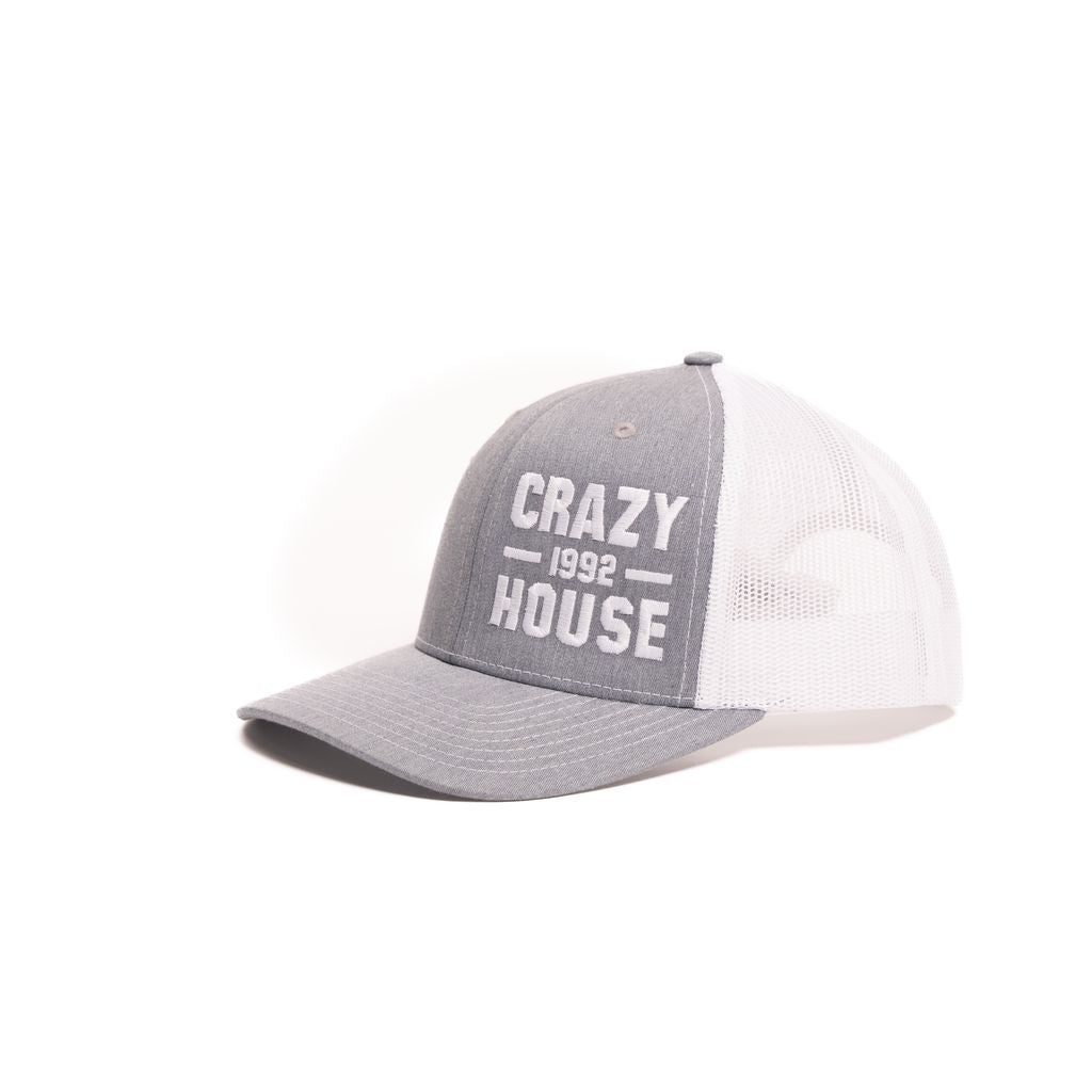 Crazy House Unisex Grey and White Snapback with Stitching - Crazy House Western Wear