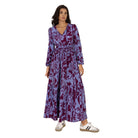 Women's Vacasun Maroon and Blue Maxi Dress