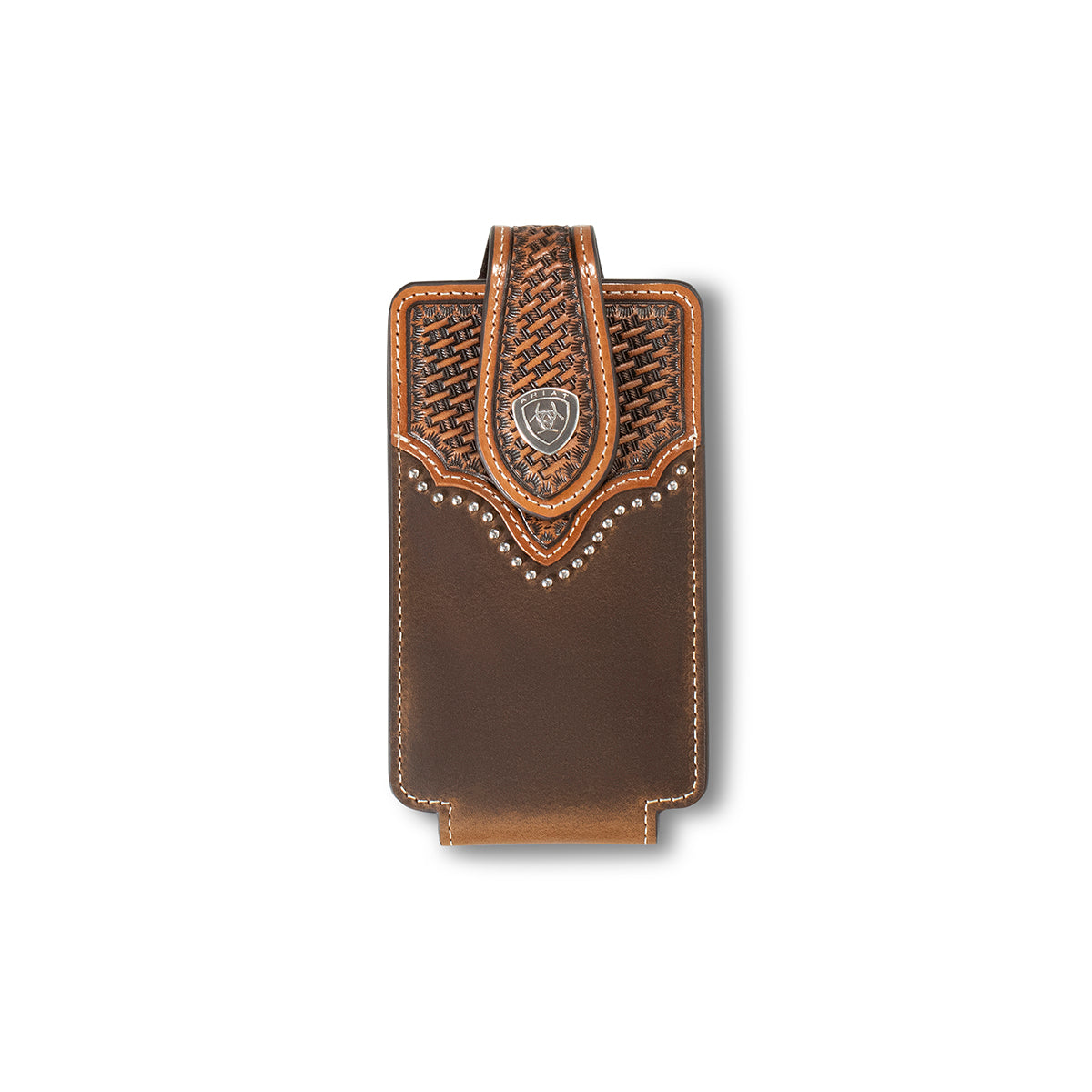 Men's Ariat Brown Large Lather Phone Case A0603902