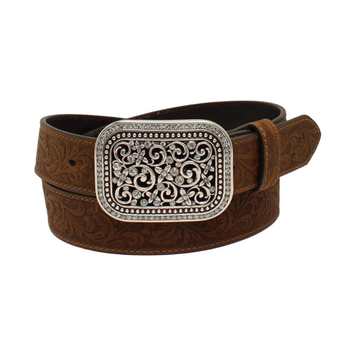 Women's Ariat Floral Embossed Belt A10006944 - Crazy House Western Wear