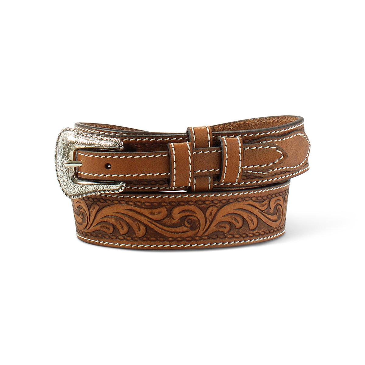 Men's Ariat Tooled Ranger Belt A1039702 - Crazy House Western Wear