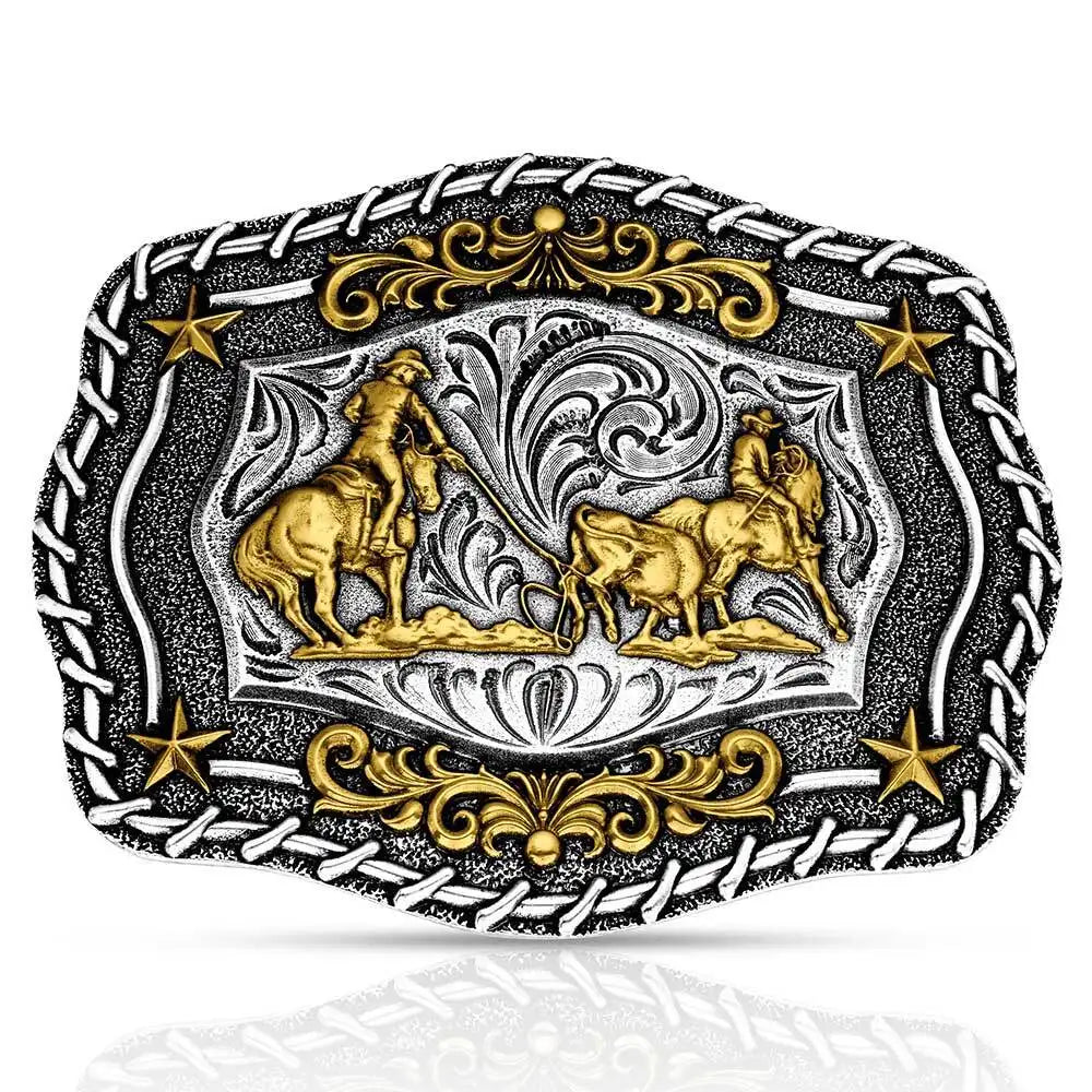 Men's Montana Silversmiths The Roundup Team Roper Buckle A1061P