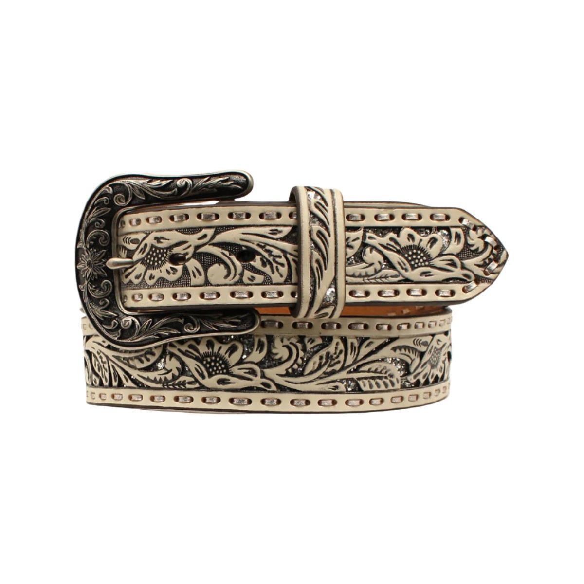 Women's Ariat Floral Glitter Belt A1530205 - Crazy House Western Wear