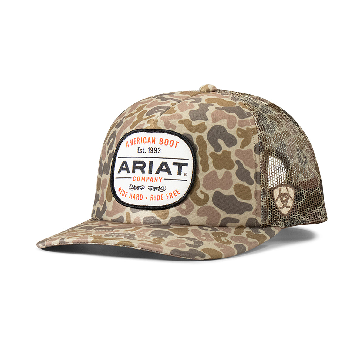Men's Ariat Camo and Beige Cap with Patch A3000871156