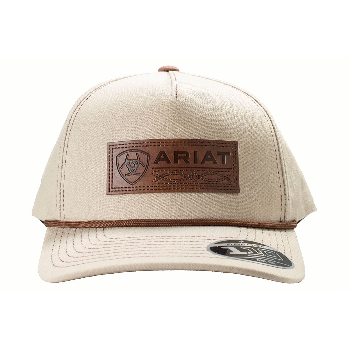 Men's Ariat Khaki Snapback Closure Cap with Patch A3000903146