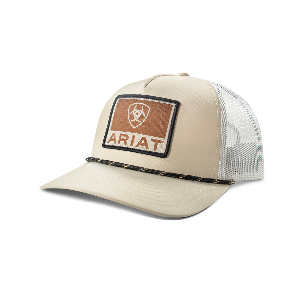 Men's Ariat Tan Snapback Cap with Patch A300092508
