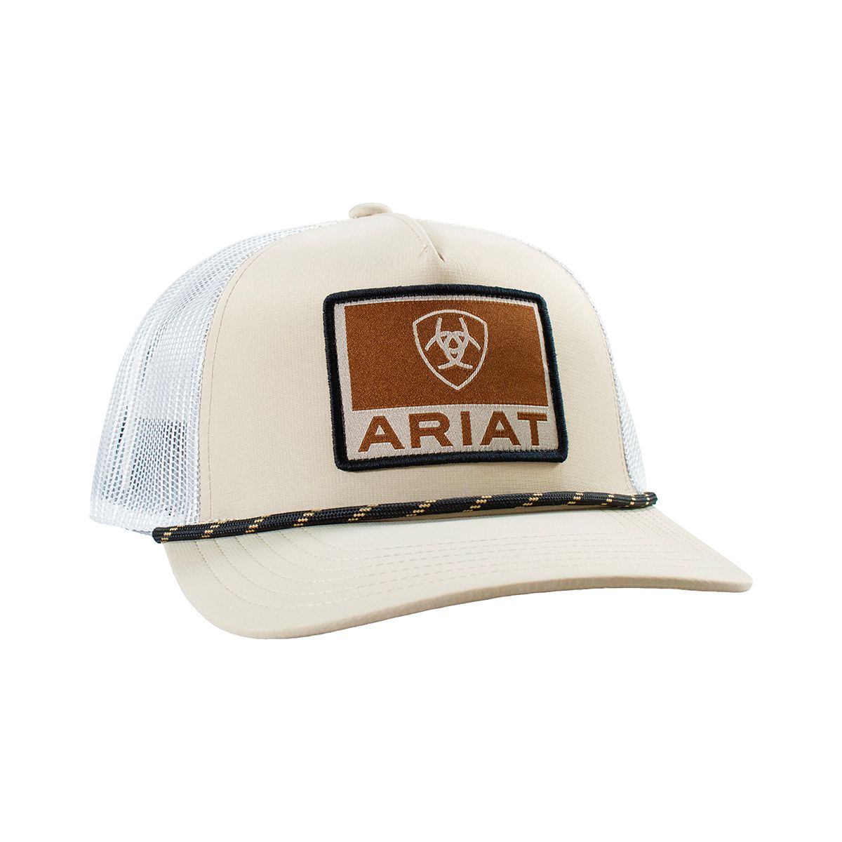 Men's Ariat Tan Snapback Cap with Patch A300092508