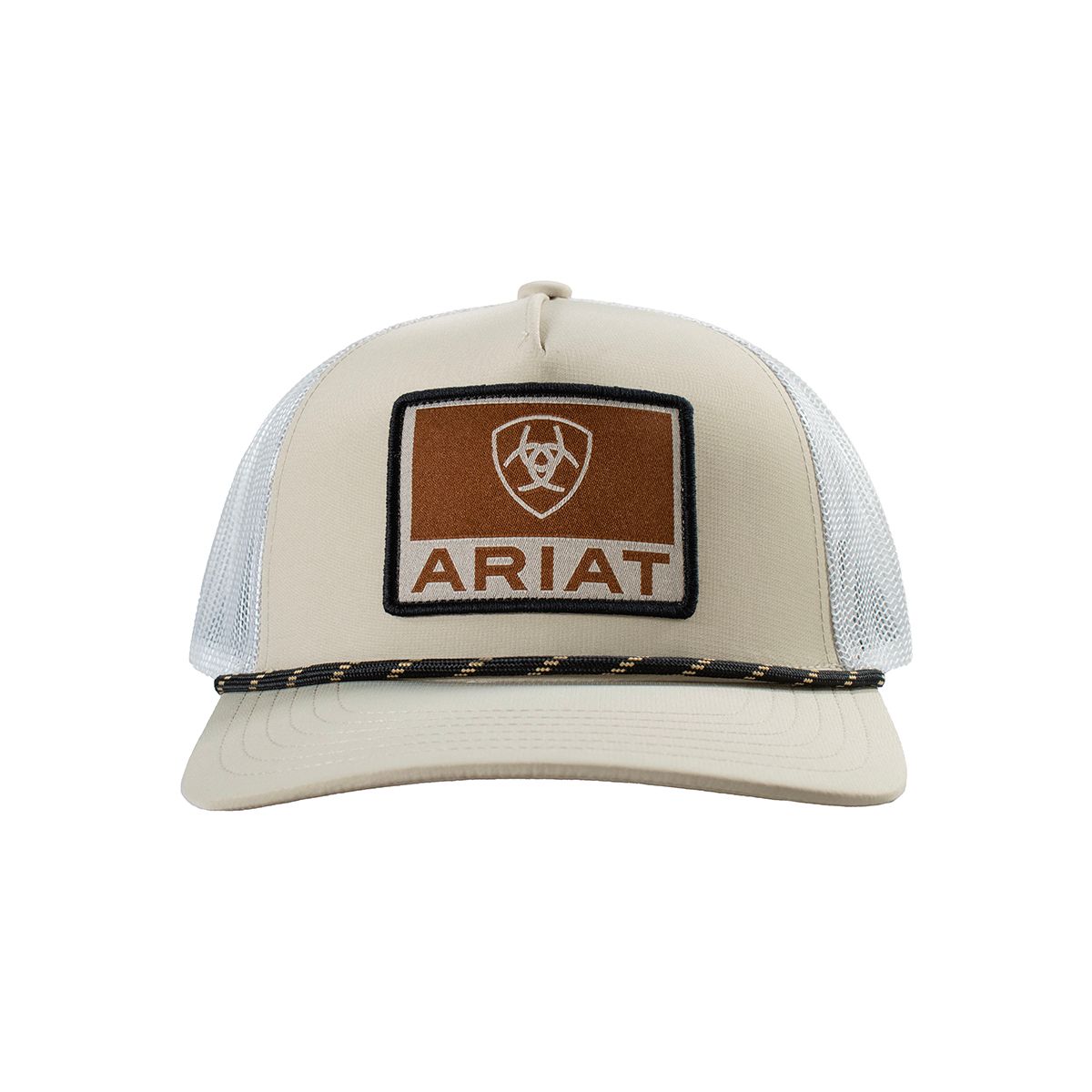 Men's Ariat Tan Snapback Cap with Patch A300092508