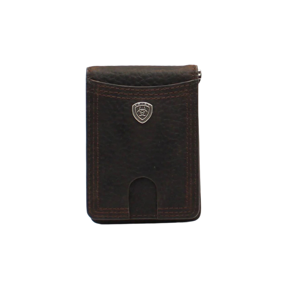 Men's Ariat Rowdy Brown Ariat Shield Concho Bifold Money Clip A35117282 - Crazy House Western Wear