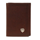 Men's Ariat Tri-fold Wallet With Ariat Concho A35122283 - Crazy House Western Wear