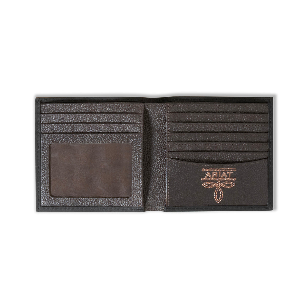 Men's Ariat Black Bifold Style Genuine Leather Wallet A3546001 - Crazy House Western Wear