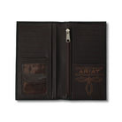 Men's Ariat Black Rodeo Style Genuine Leather Wallet A3548601 - Crazy House Western Wear