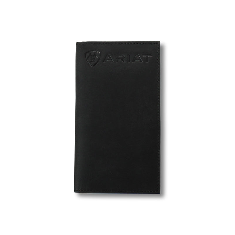 Men's Ariat Black Rodeo Style Genuine Leather Wallet A3548601 - Crazy House Western Wear