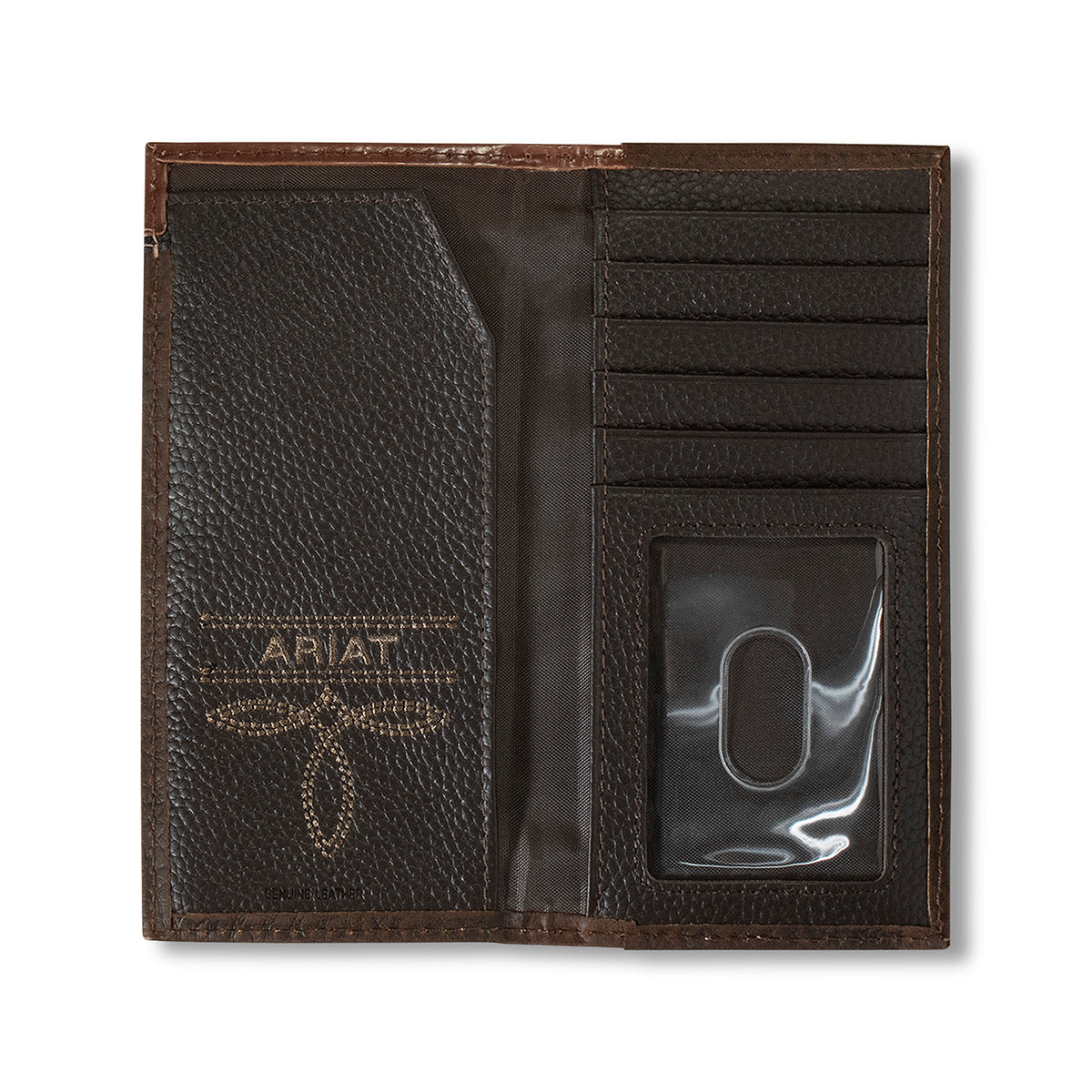 Boy's Ariat Brown Rodeo Style Genuine Leather Wallet A3551502 - Crazy House Western Wear