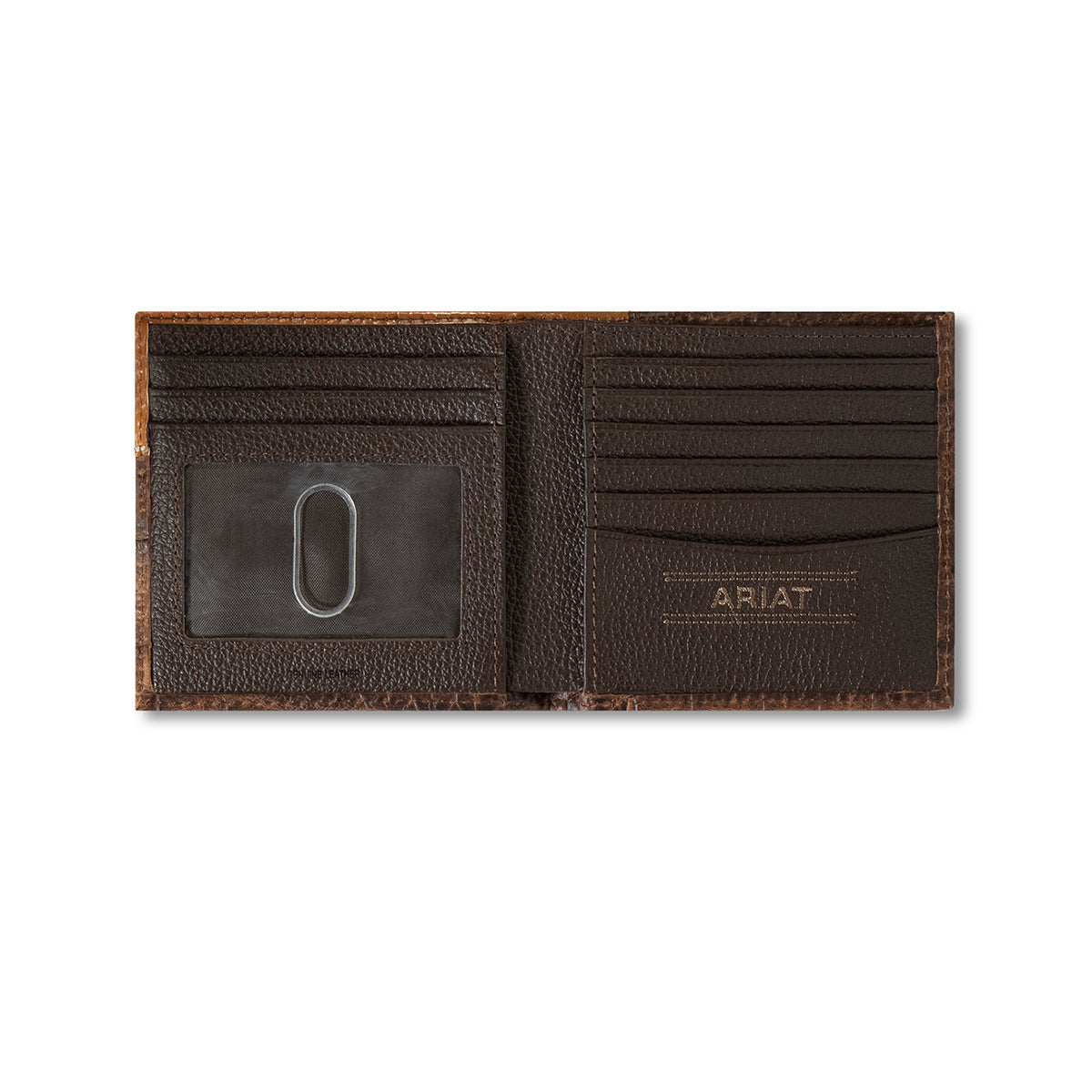 Men's Ariat Large Bifold Croco Textured Wallet A3553002 - Crazy House Western Wear
