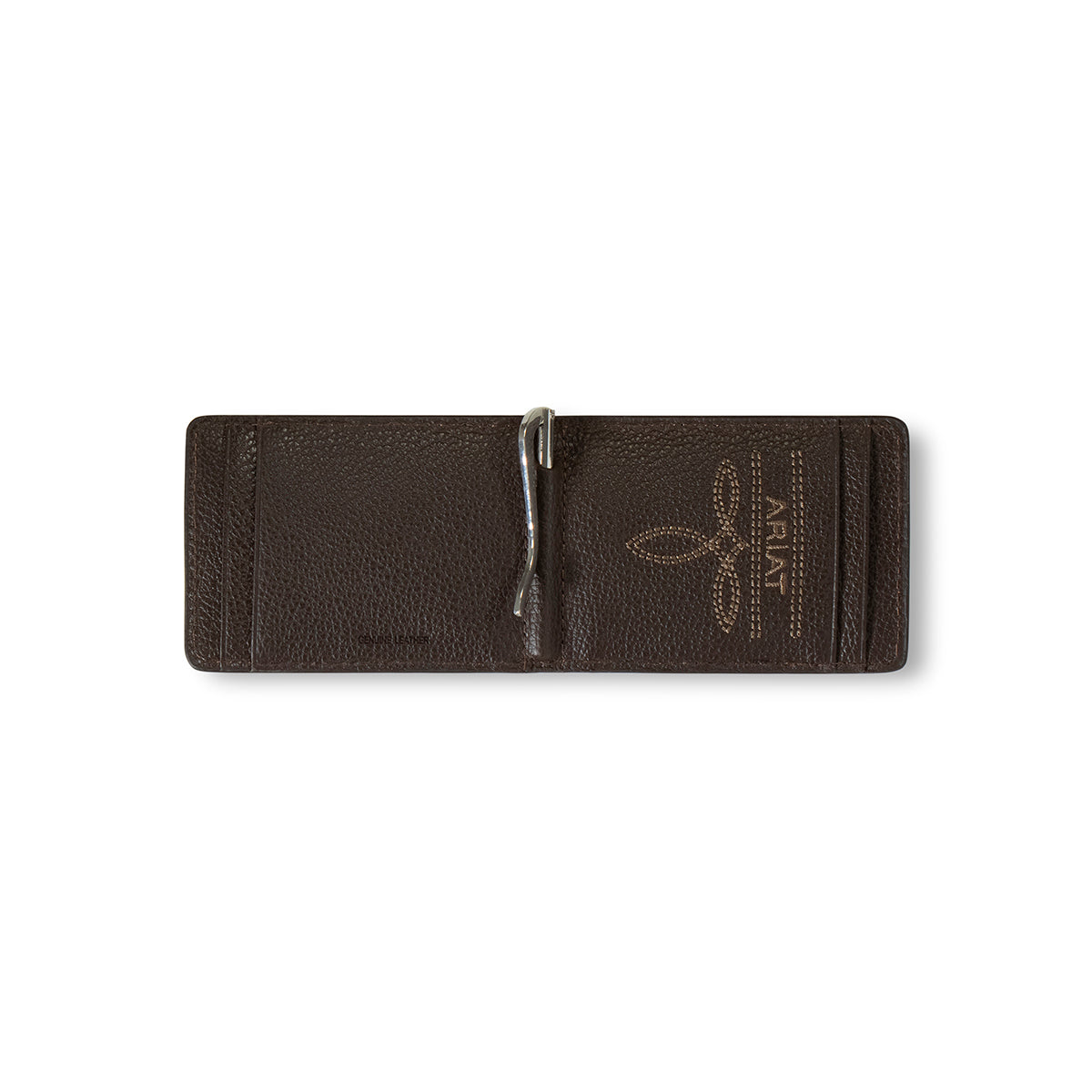 Men's Ariat Brown Bifold Ostrich Pattern Wallet A3553302 - Crazy House Western Wear
