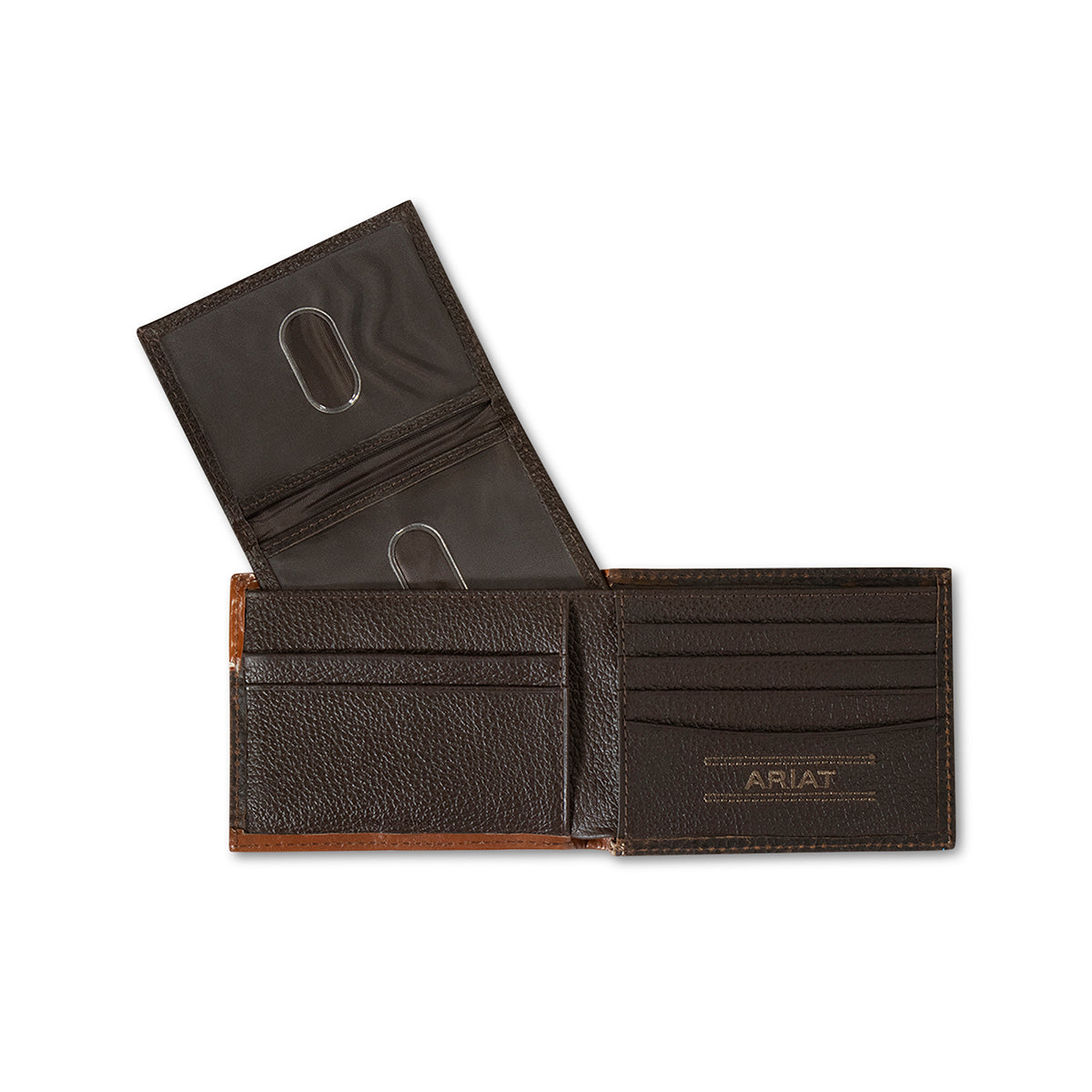 Men's Ariat Rowdy Brown Bifold Style Wallet A35542282 - Crazy House Western Wear