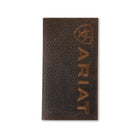 Men's Ariat Brown Bull Hide Leather Rodeo Style Wallet A3554302 - Crazy House Western Wear