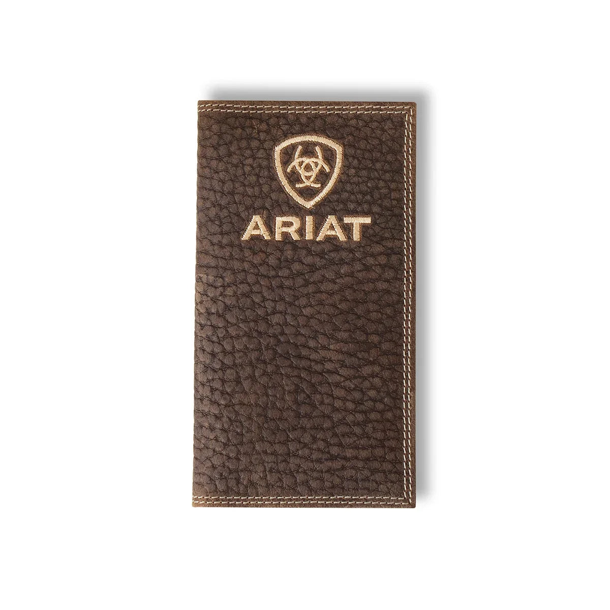 Ariat Men's Rodeo Bull Hide Brown Leather Wallet A3555902