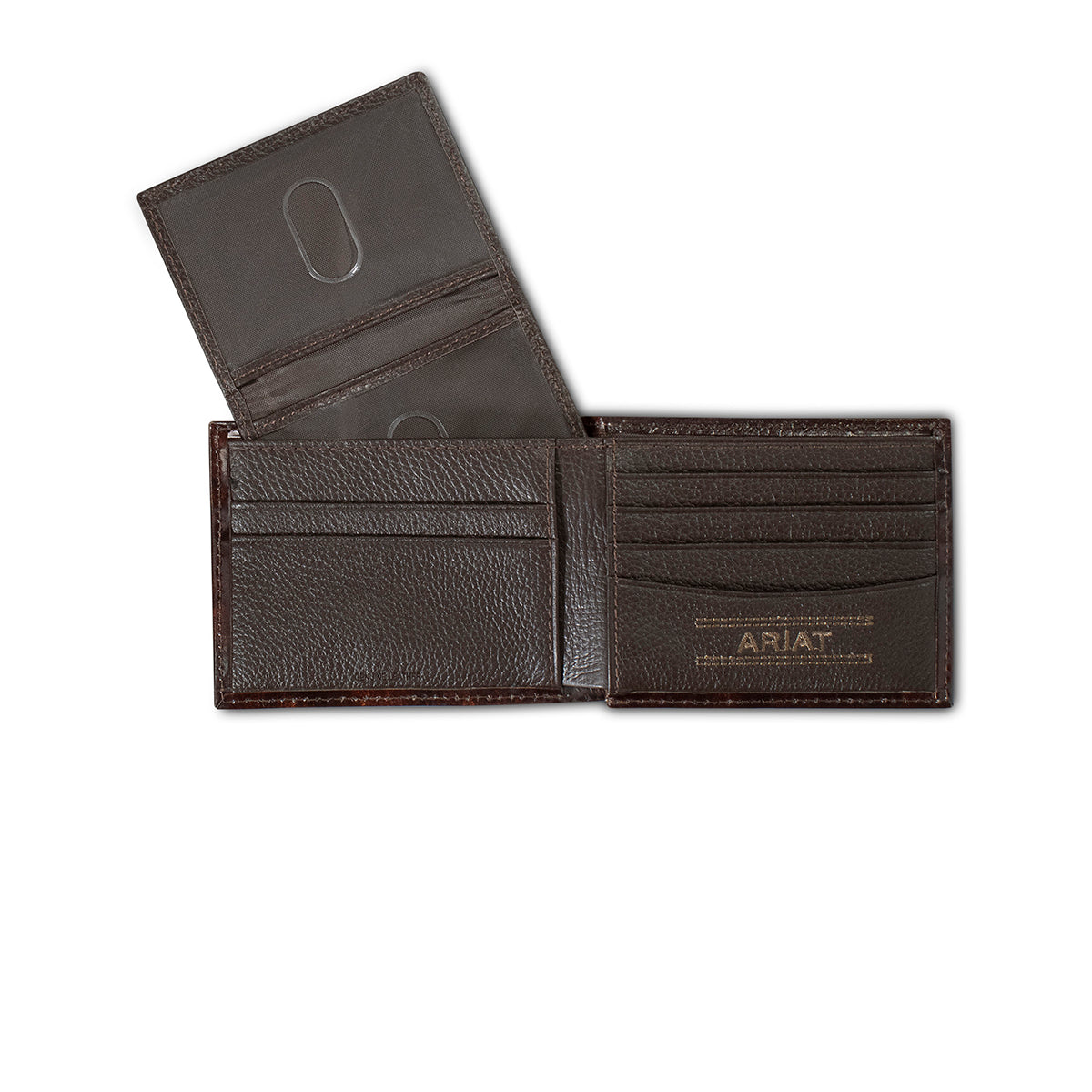 Men's Ariat Brown Bifold Style Genuine Leather Wallet A3557602 - Crazy House Western Wear