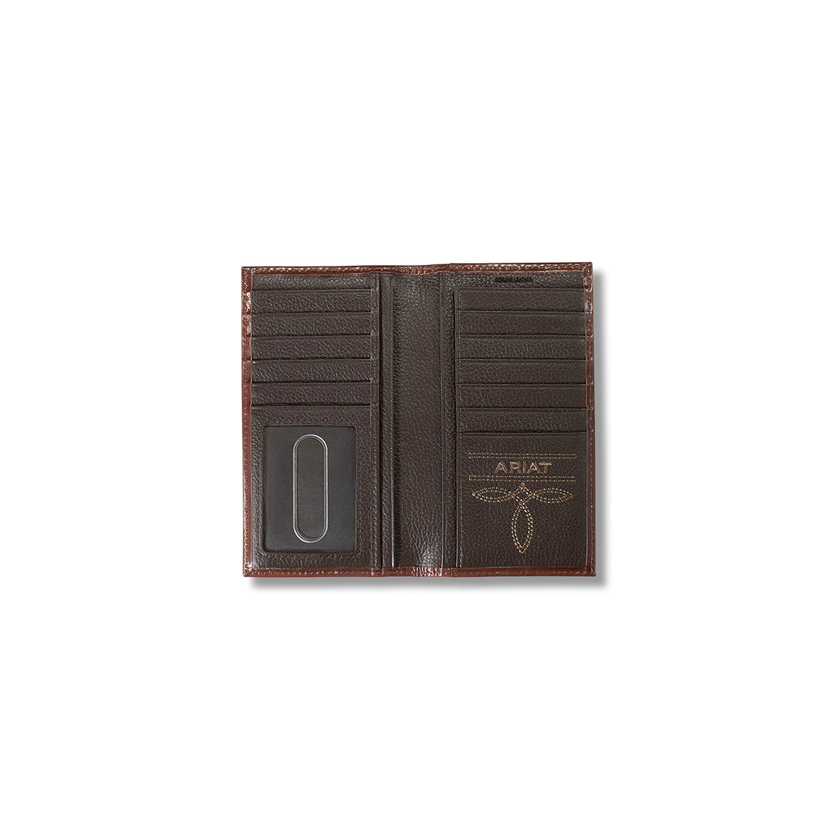 Men's Ariat Brown Rodeo Style Genuine Leather Wallet A3558002 - Crazy House Western Wear
