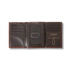 Men's Ariat Brown Trifold Genuine Leather Wallet A3558202 - Crazy House Western Wear