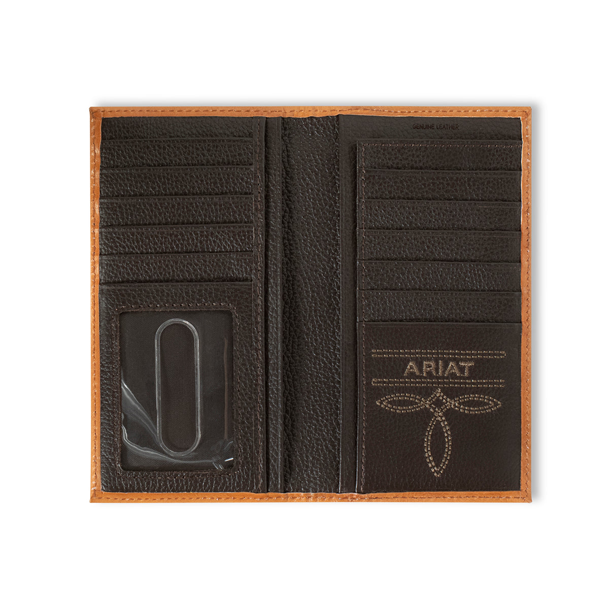 Men's Ariat Natural Color Rodeo Style 100% Leather Wallet A3559748 - Crazy House Western Wear