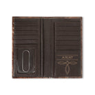 Men's Ariat Brown Rodeo Style Wallet 100% Leather A3560002 - Crazy House Western Wear