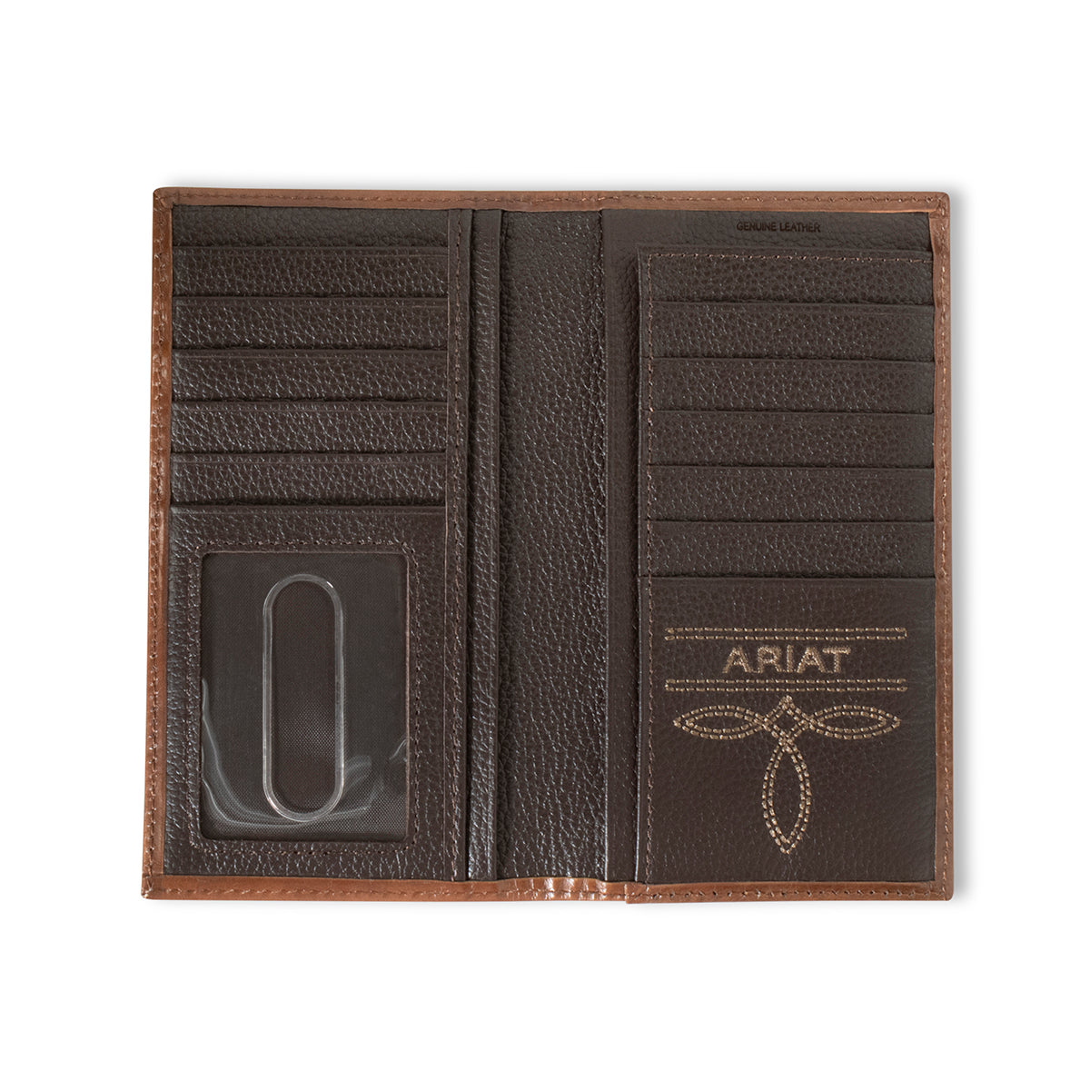 Men's Ariat Brown Rodeo Style Genuine Leather Wallet A3560302 - Crazy House Western Wear