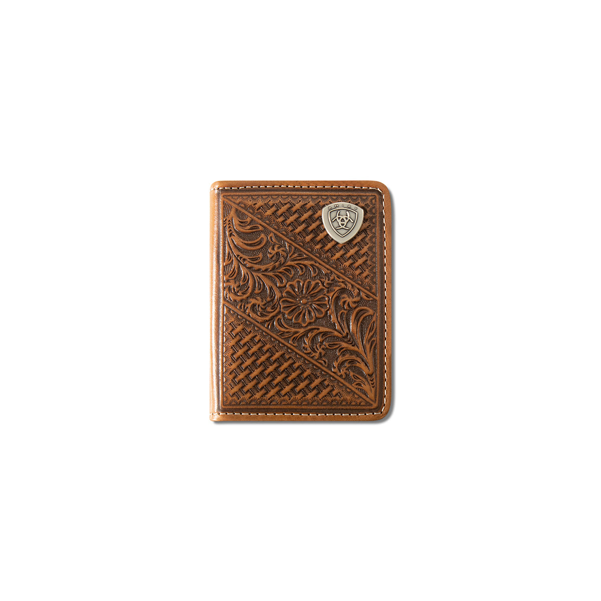 Men's Ariat Tan Bifold Flip Style Wallet A3564208 - Crazy House Western Wear