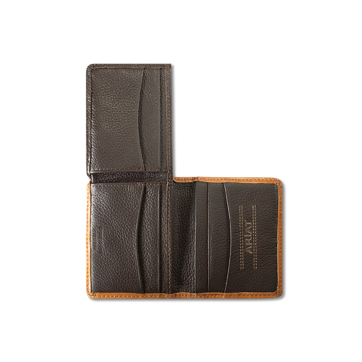 Men's Ariat Tan Bifold Flip Style Wallet A3564208 - Crazy House Western Wear