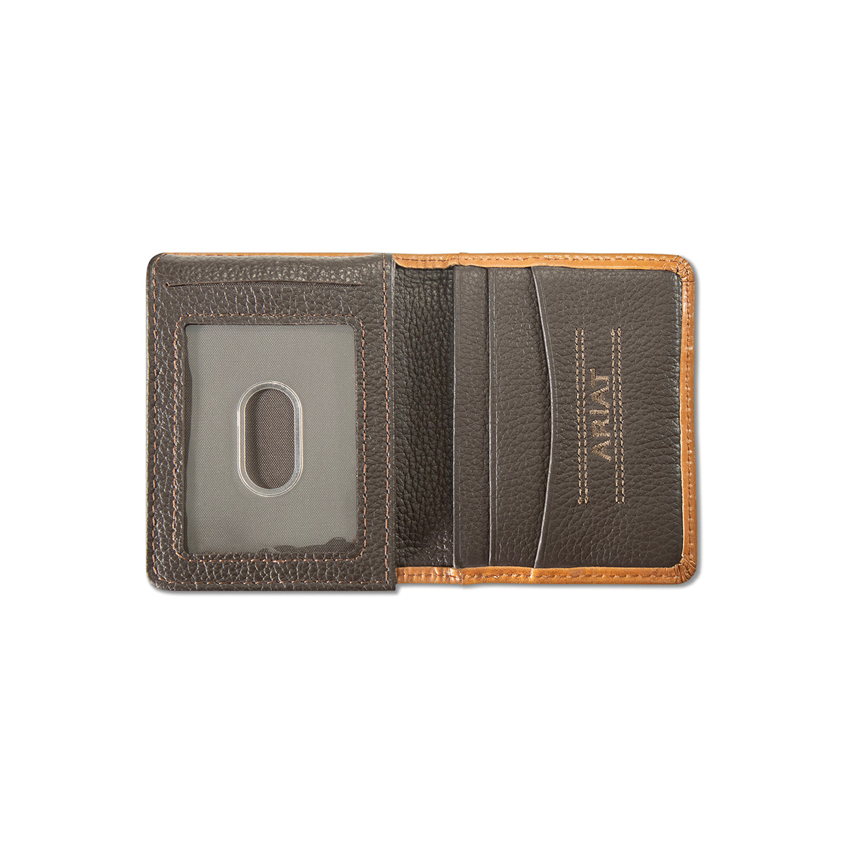 Men's Ariat Tan Bifold Flip Style Wallet A3564208 - Crazy House Western Wear