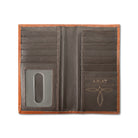 Men's Ariat Brown Rodeo Style Wallet Calf Hair Body with Floral Overlay A3564302 - Crazy House Western Wear