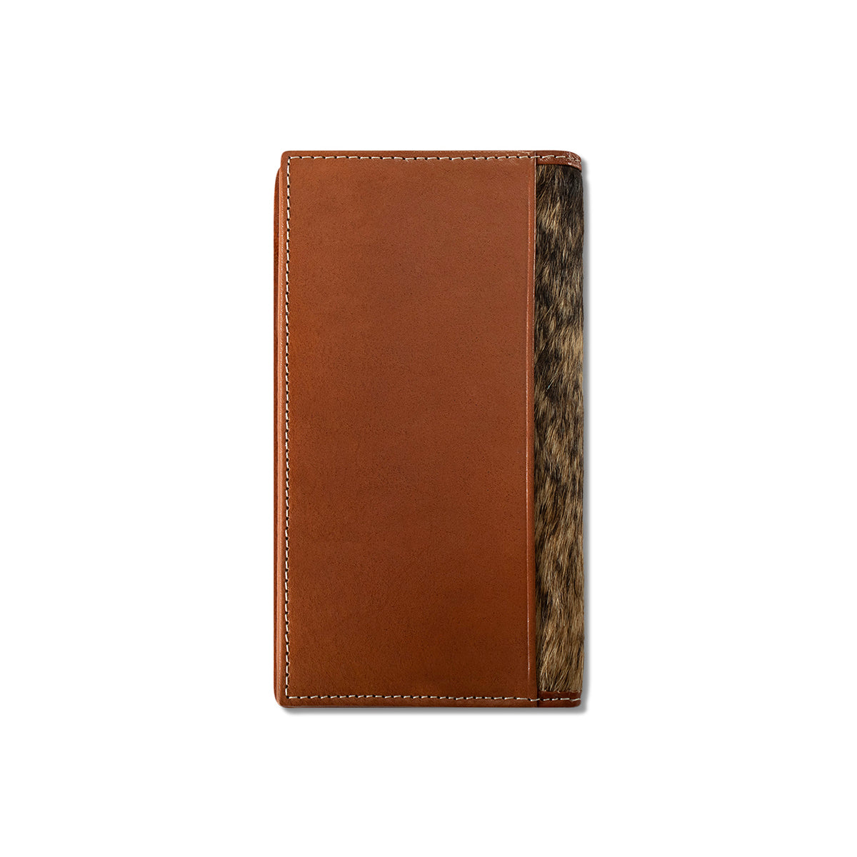 Men's Ariat Brown Rodeo Style Wallet Calf Hair Body with Floral Overlay A3564302 - Crazy House Western Wear